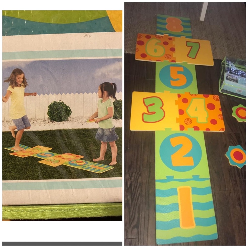 Play wonder Hopscotch Foam mats Hopscotch Game kids 8 Squares-Indoor Outdoor*